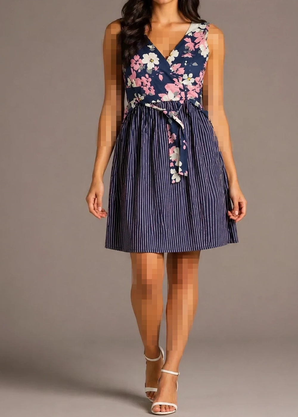 wcc011-women-dress-regular-fit (1) تنخور پیراهن نخی زنانه مدل wcc011