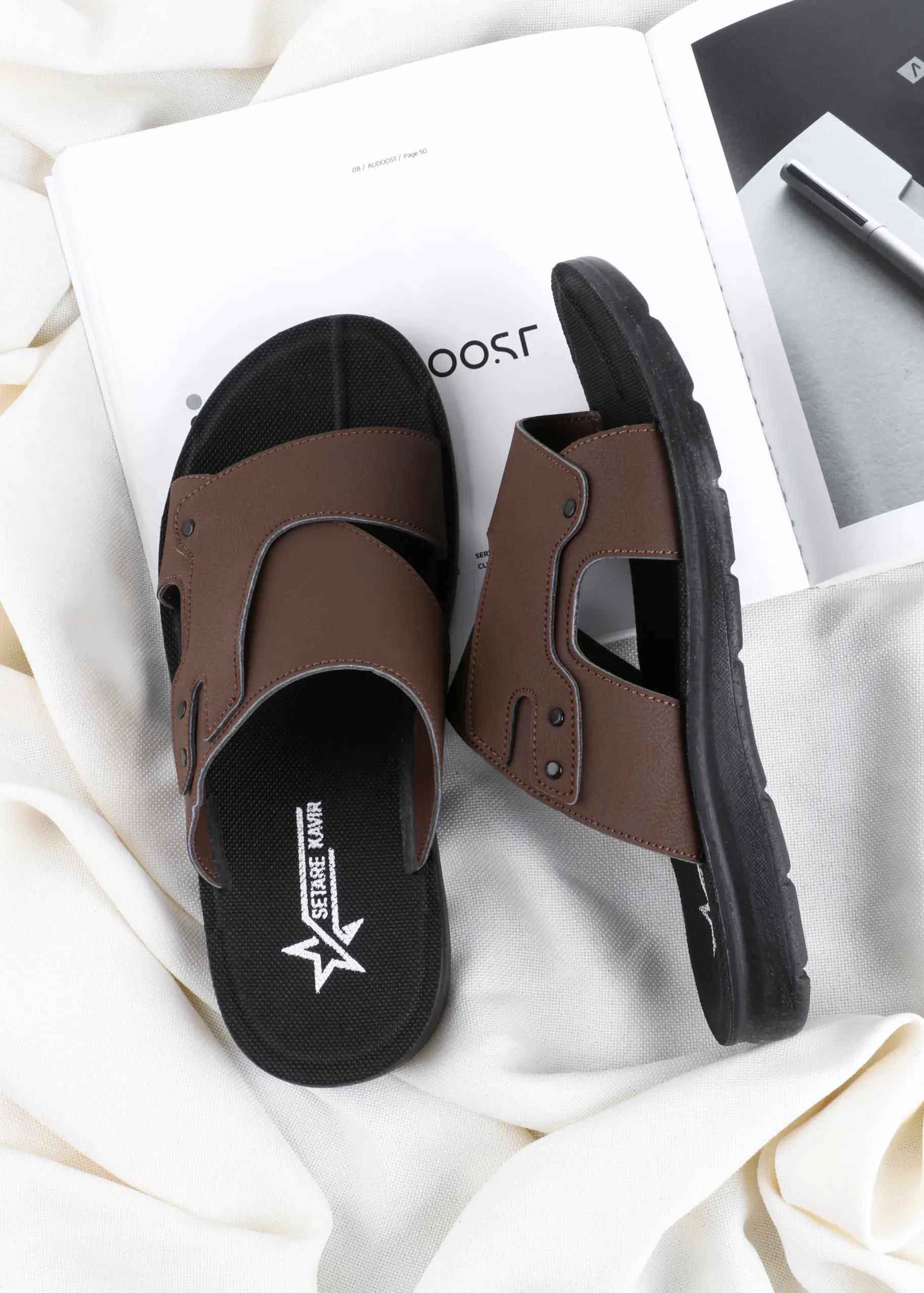 ms1053-men-sandal-brown (1) صندل مردانه مدل ms1053 رنگ قهوه ای