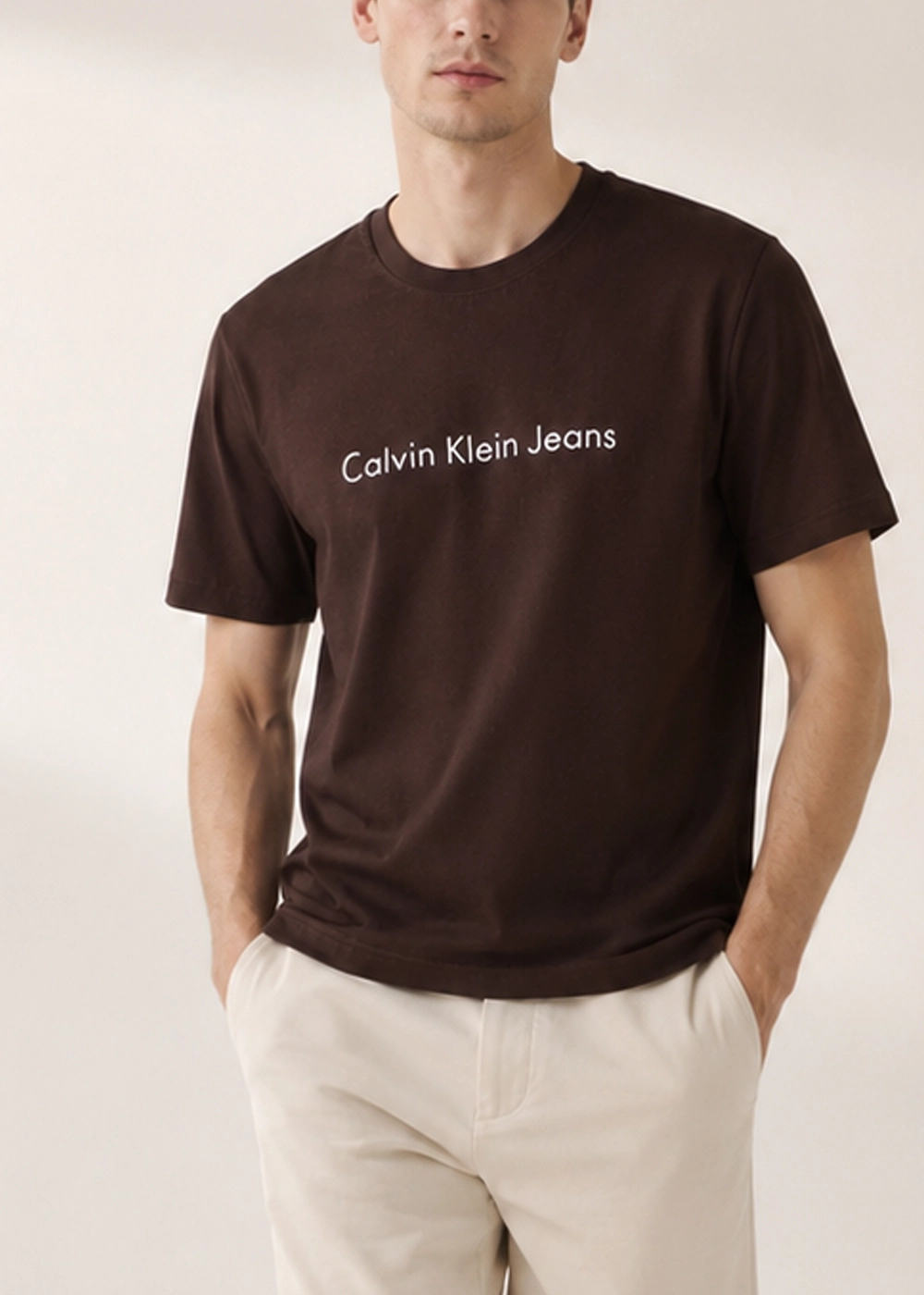 mct011-men-tshirt-regular-fit-front-view(4) تنخور تیشرت مردانه مدل mct011 رنگ قهوه ایی نمای روبرو