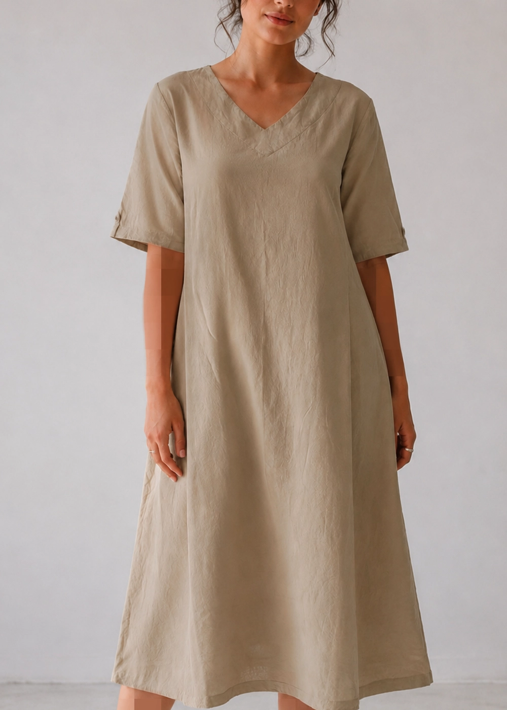 wcc031-women-linen-dress-fit پیراهن زنانه مدل wcc031