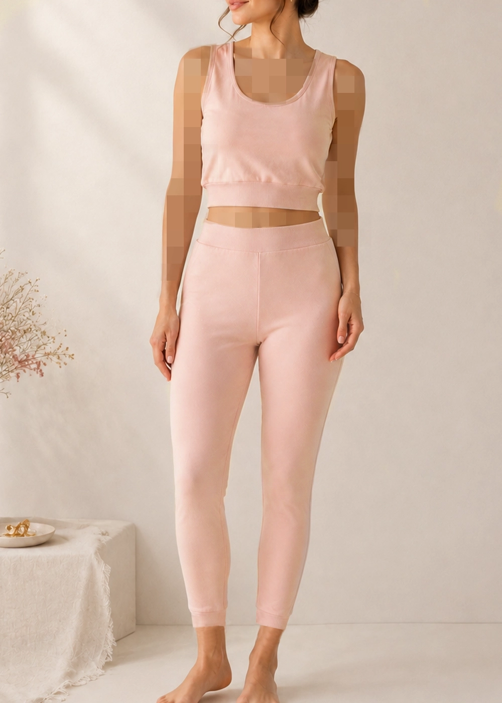 wcs084-women-set-regular-fit (1) تنخور ست کراپ تاپ و شلوار زنانه مدل wcs084