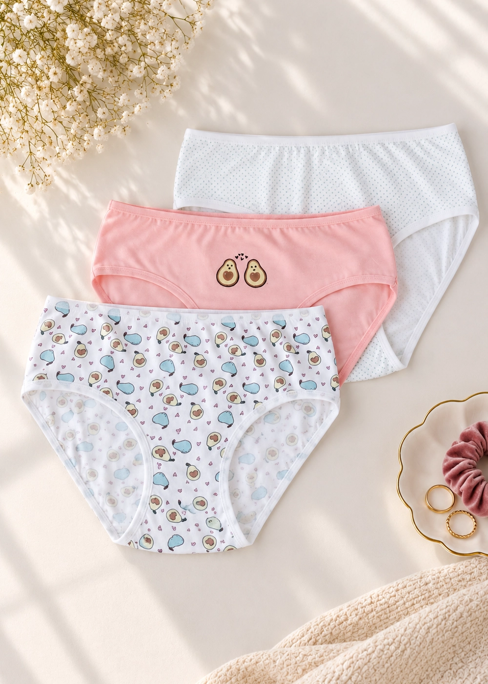 wcu028-women-underwear-bottom (6) پک شورت سه عددی زنانه مدل wcu028